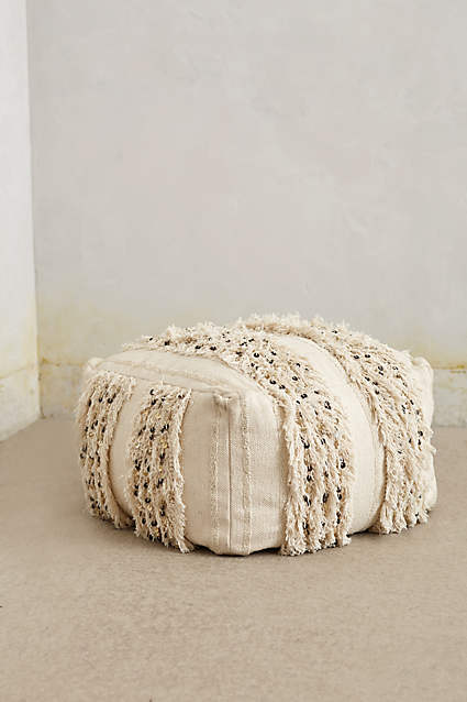 Moroccan Wedding Blanket Pouf