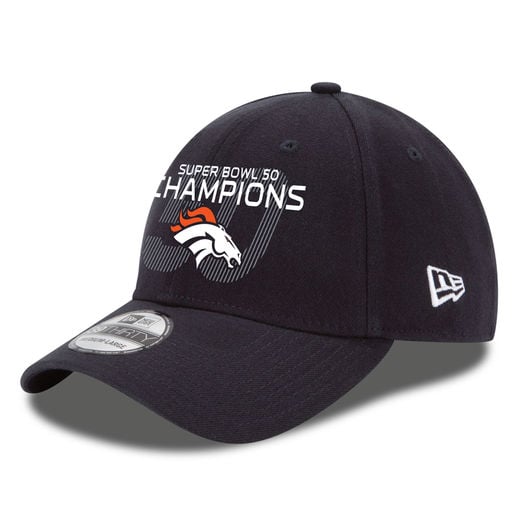 NEW ERA DENVER BRONCOS NAVY SUPER BOWL 50 CHAMPIONS 39THIRTY FLEX HAT