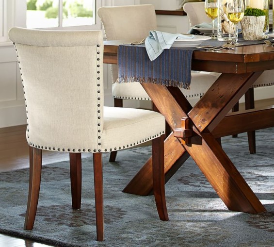 POTTERY BARN SPENCER UPHOLSTERED SIDE CHAIR