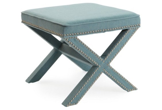 Palmer Ottoman Robin's-Egg Blue