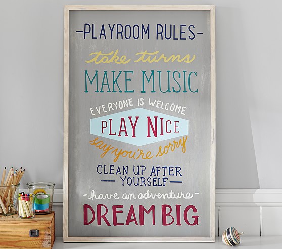 Playroom Rules Art Pottery Barn Kids