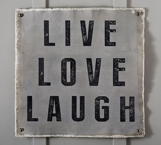 Pottery Barn LIVE, LAUGH, LOVE CANVAS WALL ART POttery Barn Presidents Day Sale