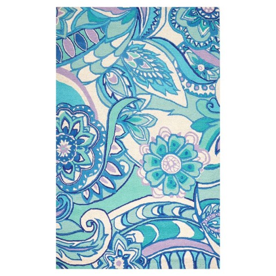 Pottery Barn Teen High-Def Paisley Rug Cool