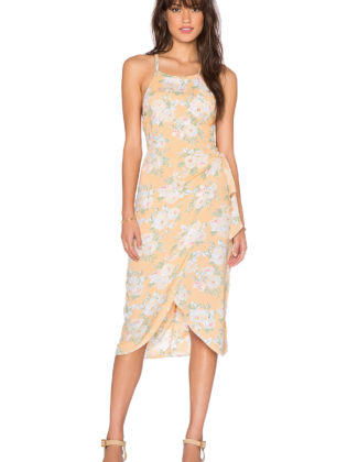 Privacy Please Nassau Floral Print Wrap Dress Flore