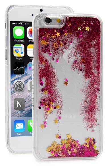 Skinnydip Glitter Liquid iPhone 6 & iPhone 6s Case Pink