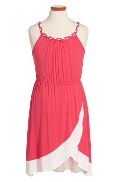 Soprano Tulip Dress (Big Girls) Coral