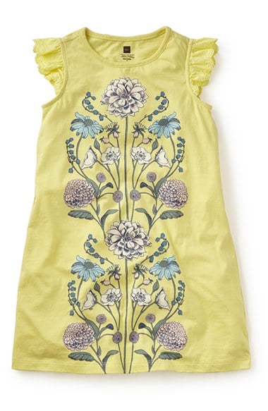 Tea Collection 'Accornero' Graphic Floral Print Dress (Toddler Girls, Little Girls & Big Girls) Yuzu