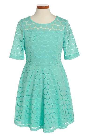 Trixxi Lace Dress (Big Girls) Mint or Pink. Easter dresses for tweens