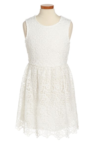 Trixxi Lace Dress (Big Girls) White