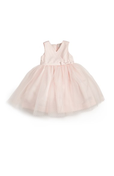 Us Angels Satin & Tulle Dress (Baby Girls) Blush Pink