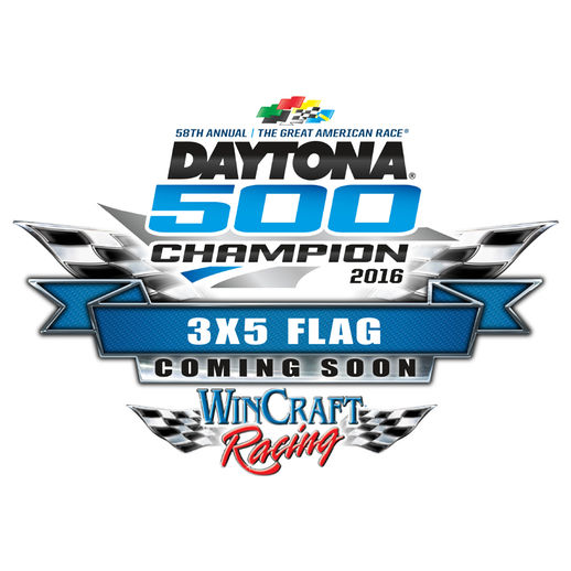 WINCRAFT DENNY HAMLIN 3' X 5' 2016 DAYTONA 500 CHAMPION DELUXE SINGLE-SIDED FLAG