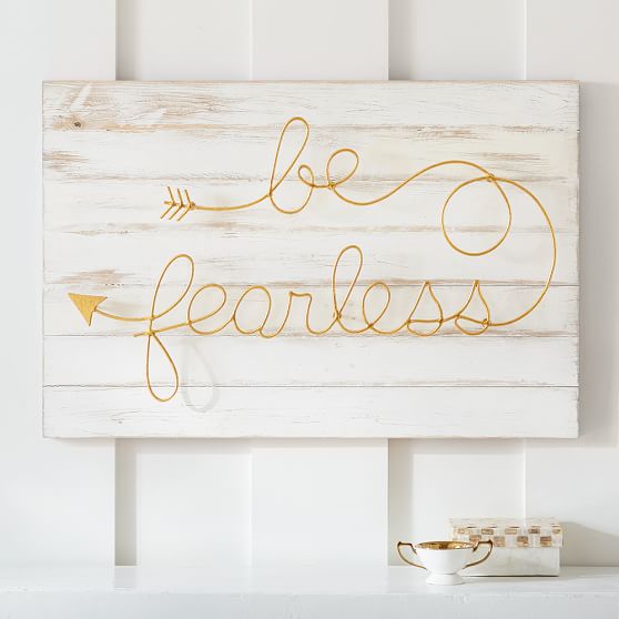 Be Fearless Planked Wood PB Teen