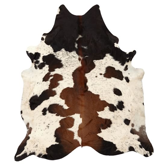 Black and Brown Spotted Cowhide Rug PB Teen Junk Gypsy Amie and Jolie Sykes