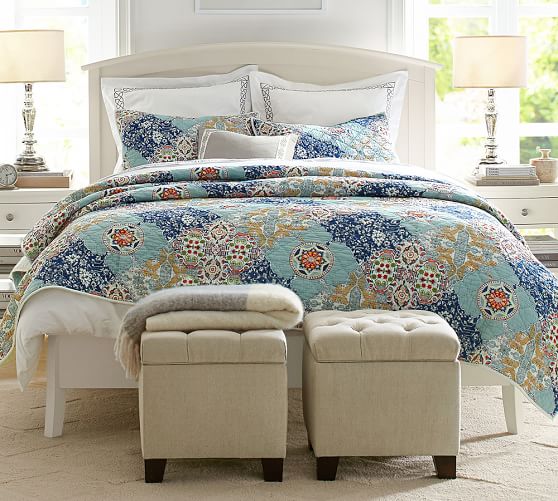 Pottery Barn CHLOE STORAGE BED in WHITE