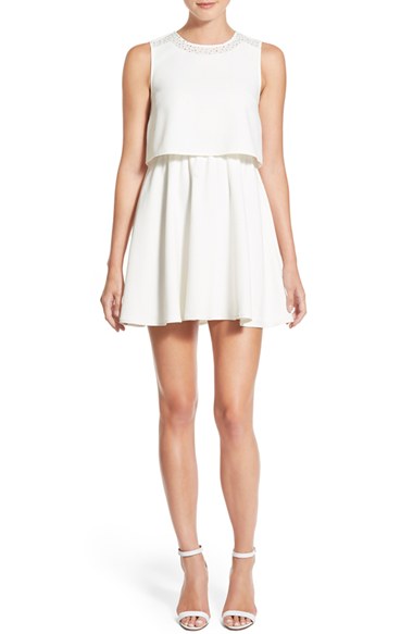 cooper and ella 'Angela' Popover Dress White