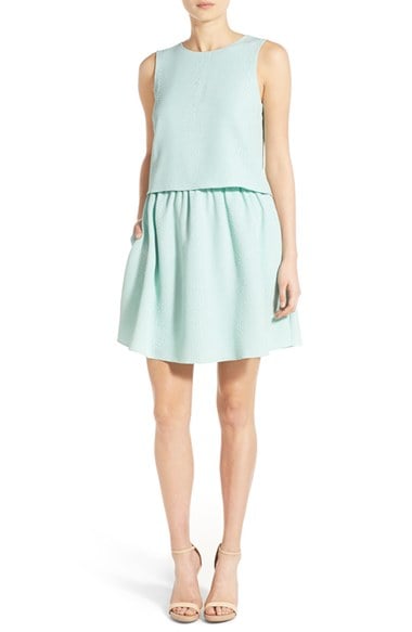 cooper & ella 'Bre' Textured Popover Dress Mint Green