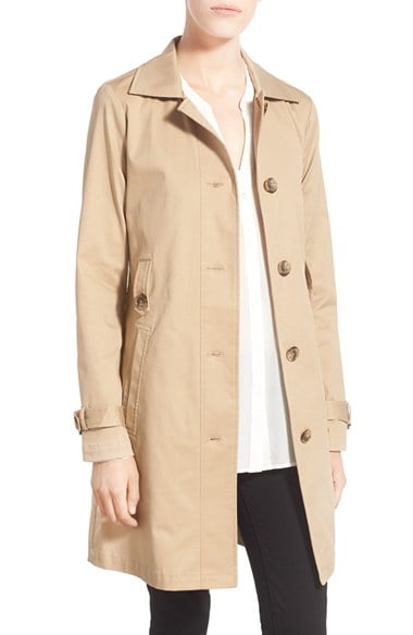 cupcakes and cashmere 'Newton' Single Breasted Trench Coat British Tan