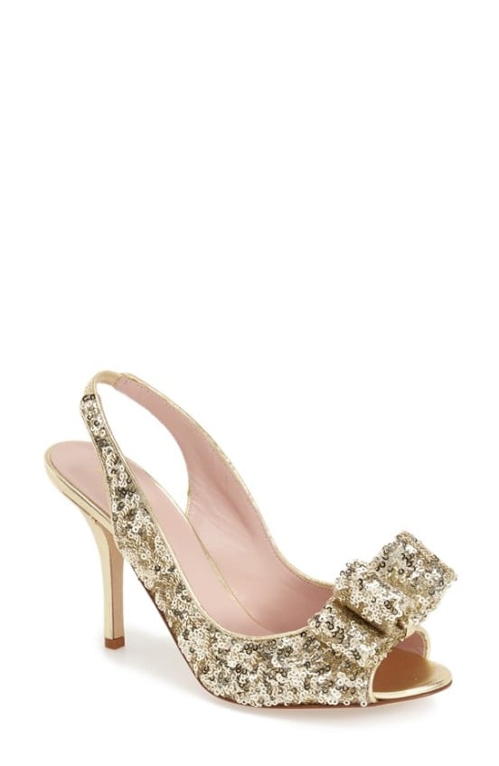 kate spade new york 'candice' pump (Women) in platino gold sequins