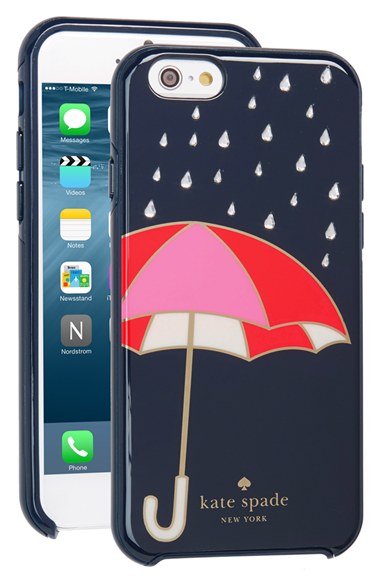 kate spade new york 'umbrella' iPhone 6 & 6s case Rich Navy
