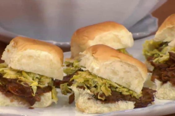 Watch Cooking Channel "Dinner at Tiffani's" host (and former "Saved By The Bell" star) Tiffani Thiessen make easy and delicious slow cooker pulled pork sliders on the Wednesday, February 3, 2016 episode of the Today show.