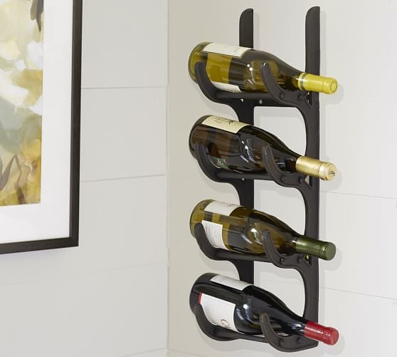Pottery Barn Presidents Day Sale Pottery Barn VINTNER'S WALL MOUNT 4 BOTTLE WINE STORAGE