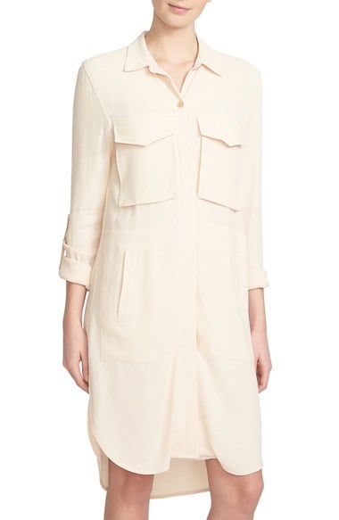 1.State Lightweight Utility Shirtdress Cashew Milk