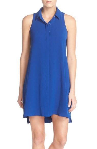 Adrianna Papell Crepe Trapeze Shirtdress Deep Ocean (or Black)