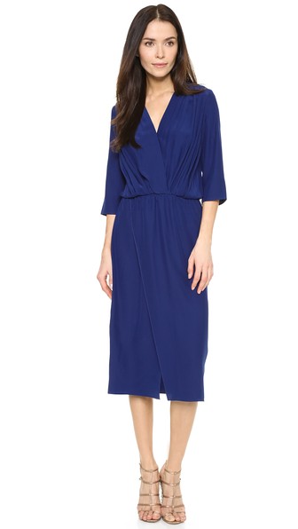 Amanda Uprichard Gemma Dress Sapphire Blue long sleeve dresses for easter