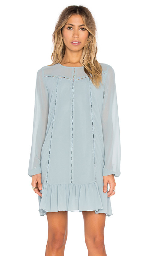 BCBGENERATION Blouson Dress Cloudy Haze long sleeve dresses for easter
