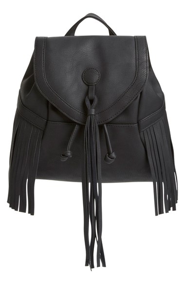BP. Fringe Faux Leather Backpack Black fringe backpacks for spring