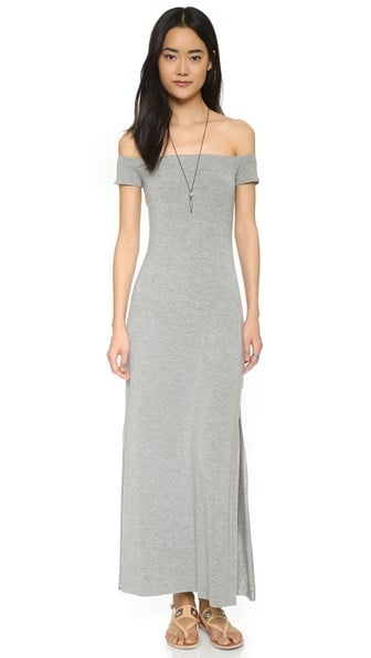 Bailey44 Hydra Off Shoulder Maxi Dress Heather Grey