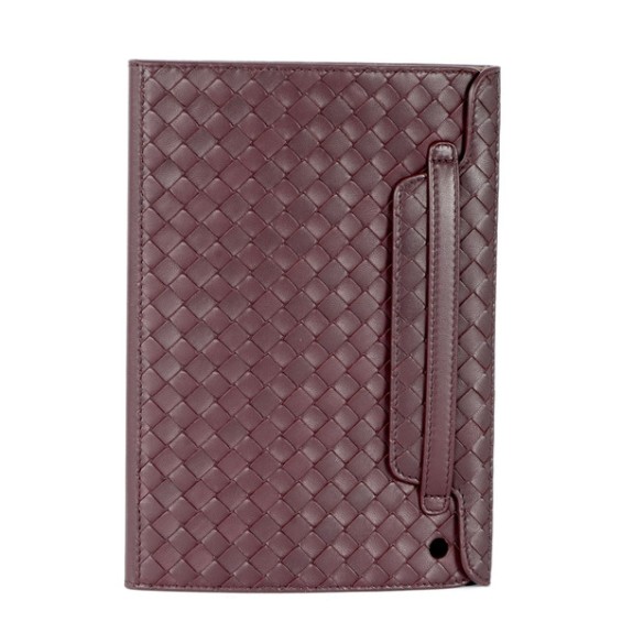 Bottega Veneta Womens Eggplant Leather Ipad Mini Case