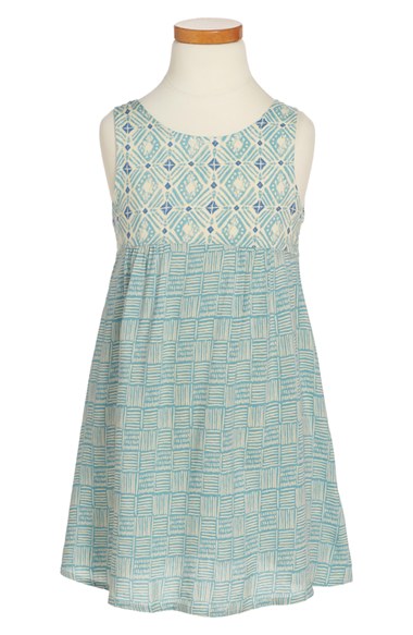 'Breezy Bay' Cutout Back Dress (Toddler Girls & Little Girls) Cameo Blue