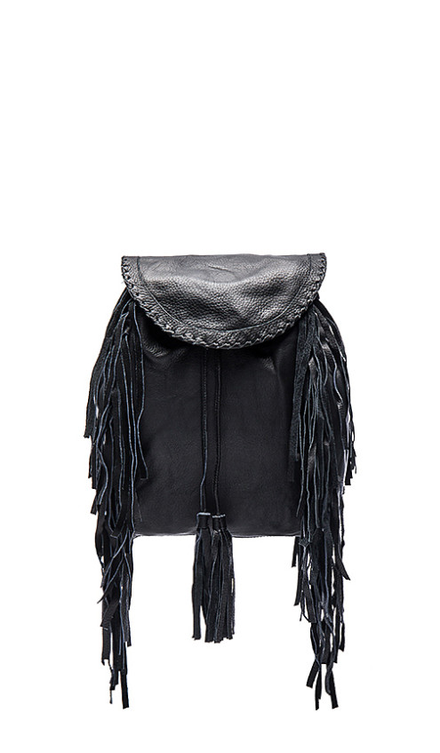 CLEOBELLA HENDRIX FRINGE BACKPACK BLACK