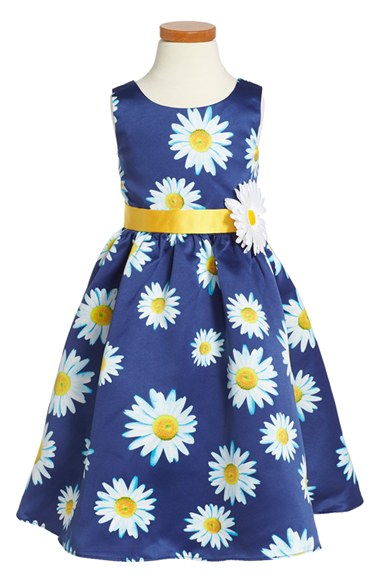 Dorissa Daisy Print Sleeveless Dress (Toddler Girls, Little Girls & Big Girls) Navy Daisy