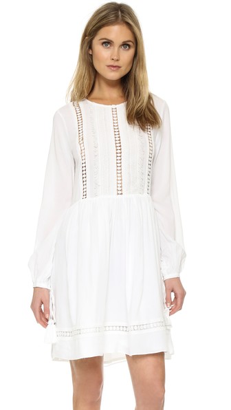 ENGLISH FACTORY Lace Dress White casual lace dresses for spring