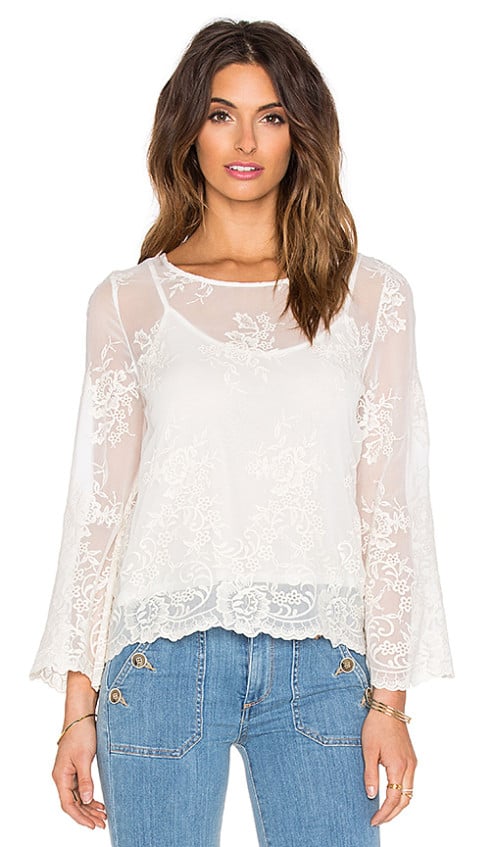 Ella Moss Aimee Lace Top Bell Sleeves Natural