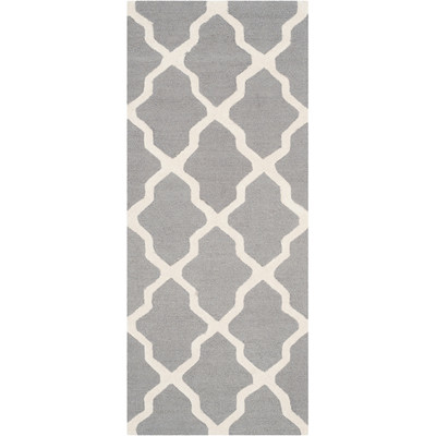 Emilia Silver & White Ivory Area Rug by Langley Street Wayfair Easter Sale