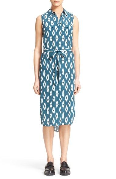 Equipment 'Tegan' Ikat Print Silk Shirtdress Amulet Multi