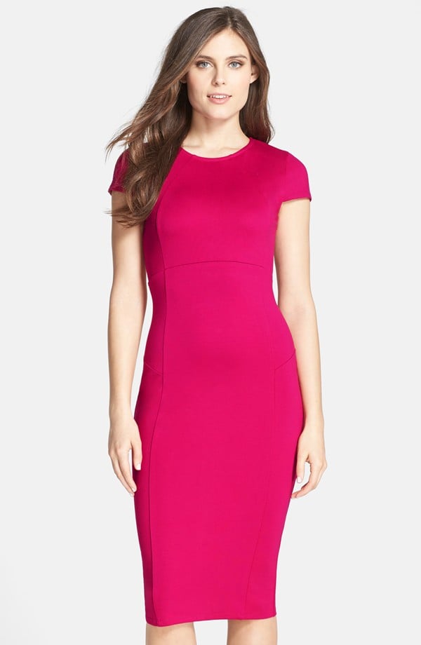 FELICITY & COCO Seamed Pencil Dress (Nordstrom Exclusive) (Regular & Petite) Cerise