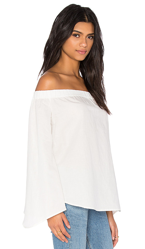 FINDERS KEEPERS BRIGHT LIGHTS OFF THE SHOULDER TOP BELL SLEEVES