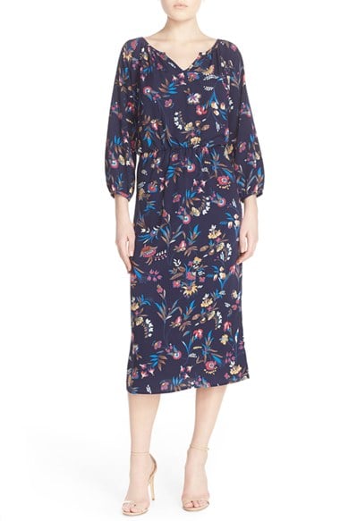 Fraiche by J Floral Print Blouson Midi Dress Ashley Print midi dresses for easter