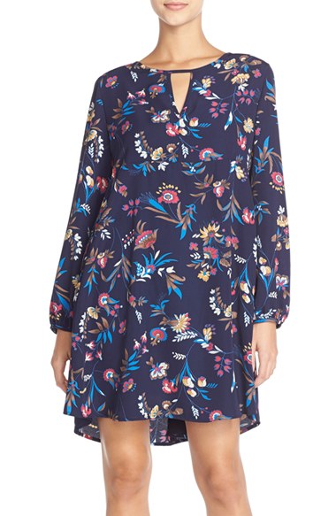 Fraiche by J Floral Print Woven Swing Dress  trapeze dresses for easter