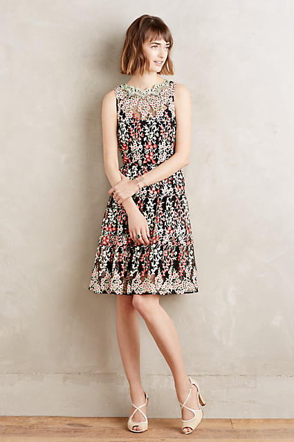HD in Paris Embroidered Emilia Dress Black Motif trapeze dresses for easter