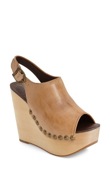 Jeffrey Campbell 'Snick' Platform Sandal Nude Leather