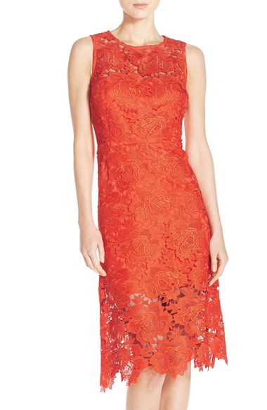 Julia Jordan Lace A-Line Dress Orange a-line dresses for easter