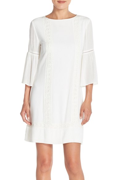 KUT from the Kloth Lace Shift Dress White casual lace dresses for spring