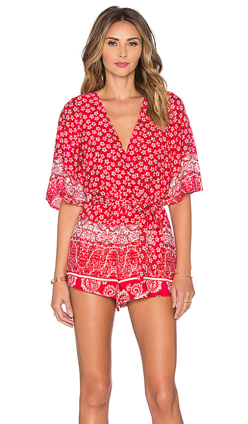 LOVERS + FRIENDS X REVOLVE ISABELLE ROMPER RED SCARF Revolve Clothing Sale