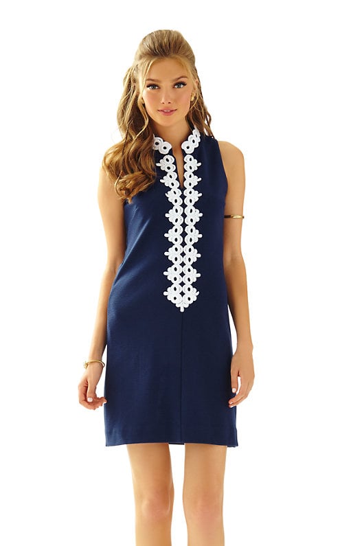 Lilly Pulitzer CALLISTA HIGH COLLAR SHIFT DRESS True Navy