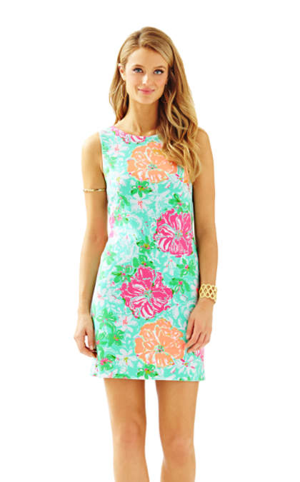 Lilly Pulitzer EDEN A-LINE SHIFT DRESS Poolside Blue Beach Walk